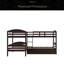 Lit simple en L avec lit gigogne-942128706