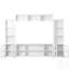 Meuble télé minimaliste avec pont, console de télévision moderne, meuble télé multifonctionnel avec porte en verre trempé-116121203