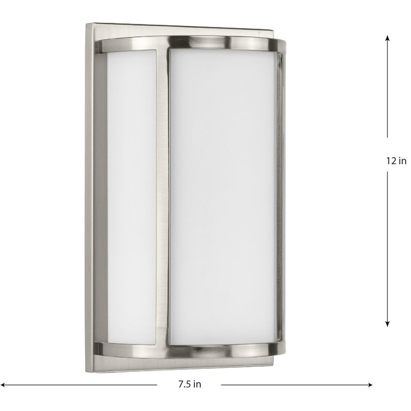 Karina Asuna Steel Flush Mounted Sconce, Brushed Nickel