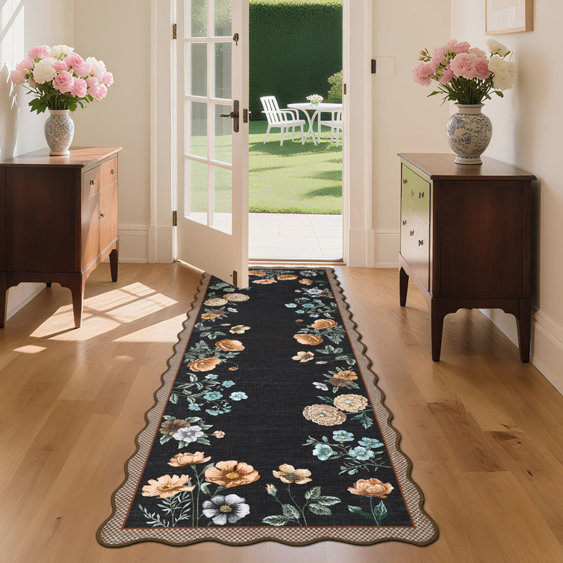 Tapis Farmhouse Floral, Runner 2' x 6'