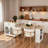 Expandable Kitchen Island With Dining Table, Power Outlet, 2 Drawers, Open Shelves And Movable Wheels