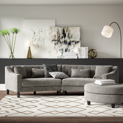 Stamant 129.5" Wide Chenille Symmetrical Corner Sectional