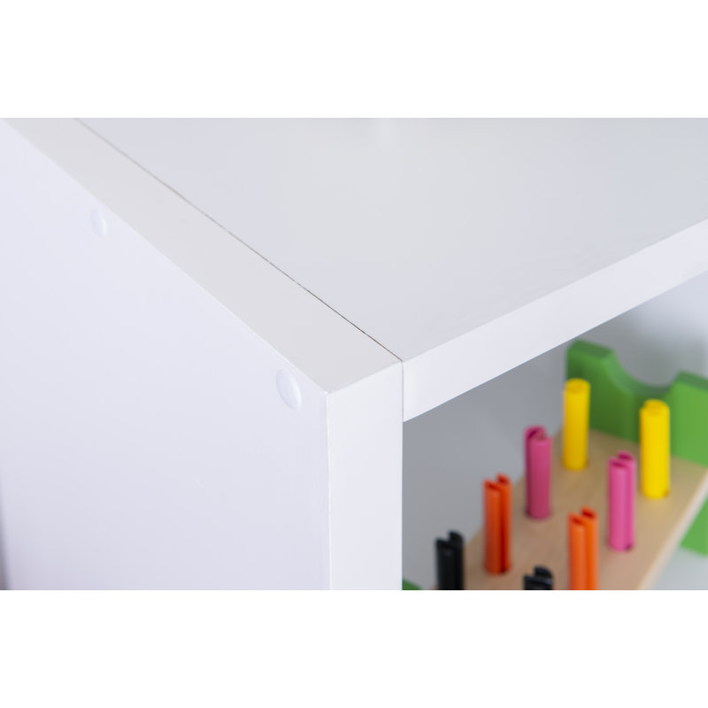 Chrisine Cube Bookcase, (6 Shelves) 44" H x 30" W x 13" D, White