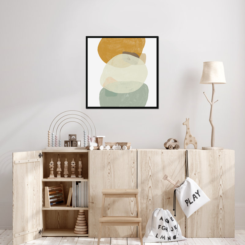 Platelet III - Painting, Black Framed Paper Print, 95cm H x 95cm W