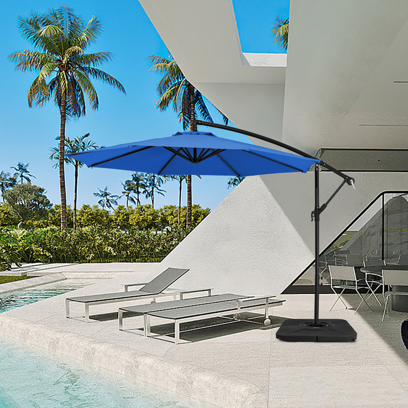 12 ft tilt patio umbrella 10 Feet Offset Hanging Umbrella Base Patio Cantilever Umbrella  Sunneday  LLC