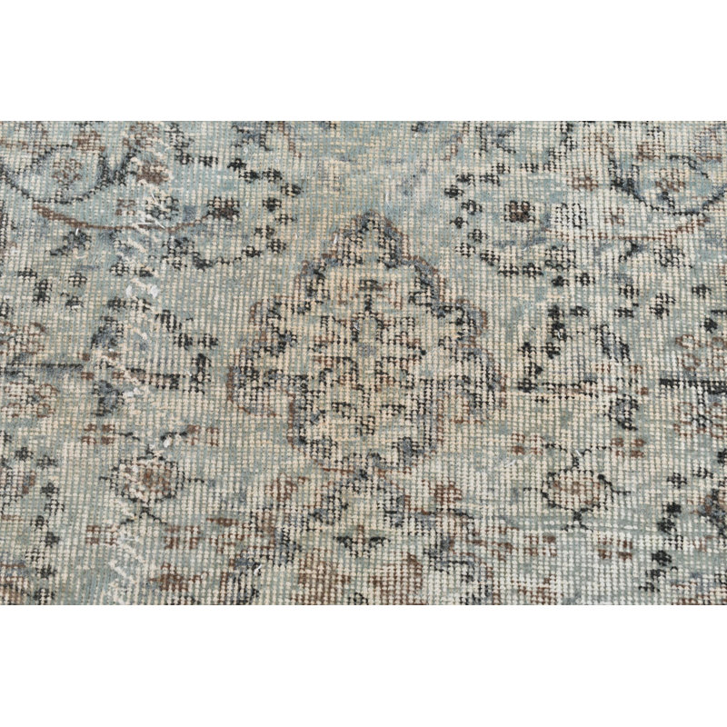 Tapis turc Anatolian rétro beige doux pour un salon confortable et élégant d'aspect beige / vert