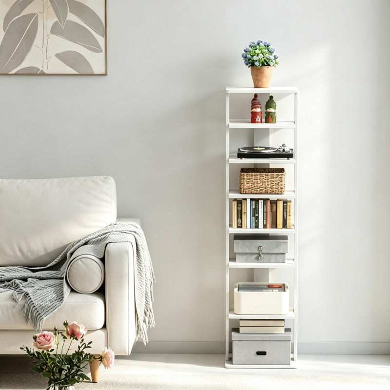 8 Pair Shoe Rack, Grey