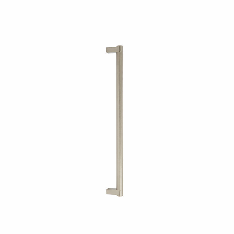 Poignée d'électroménager Emtek Select / tige rectangulaire et poignée moletée (fixation en surface dissimulée), Nickel satiné