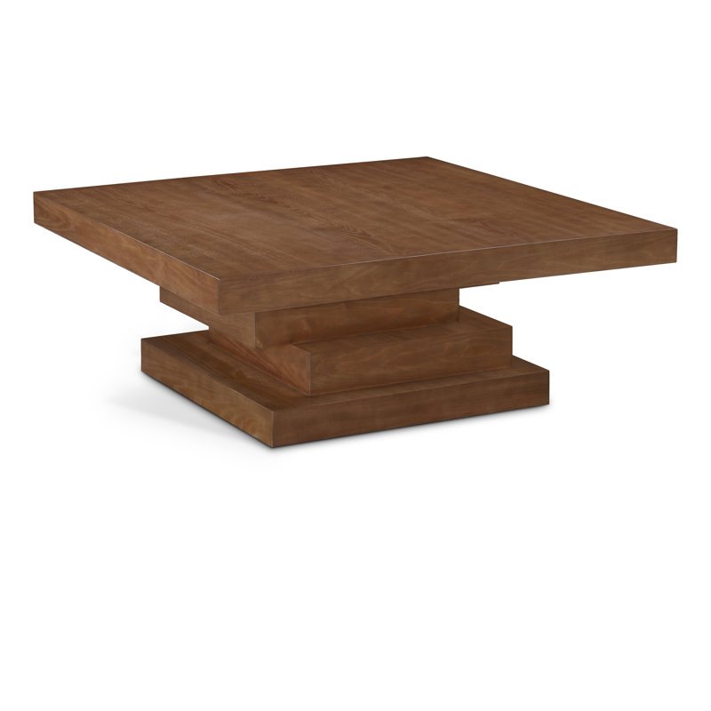 Table basse à piédestal Howund, Noyer