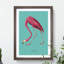 Flamingo in Teal by John Audubon - Framed Print-62801681-62801684