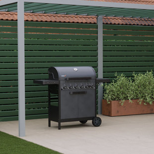 Charles Bentley 6 - Burner Freestanding Propane 63463 BTU BTU Gas Grill with Side Burner and Cabinet