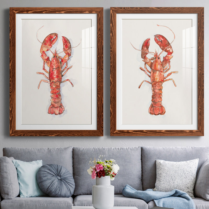 «Salty Lobster IPremium», reproduction encadrée prête à être accrochée, H 31,5 po x l 47 po x P 1,5 po