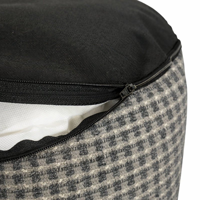 Pouf Furley, Gris, 18" H x 22" W x 22" D