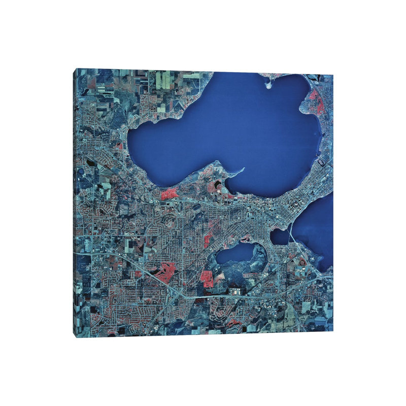 Madison, Wisconsin 1 Piece Wrapped Canvas Wall Art, 45.72 cm H x 45.72 cm W x 3.175 cm D