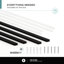 Panneau de baignoire fixe à cadre complet Fine Fixtures 30 po x 58 po, noir mat-111102473