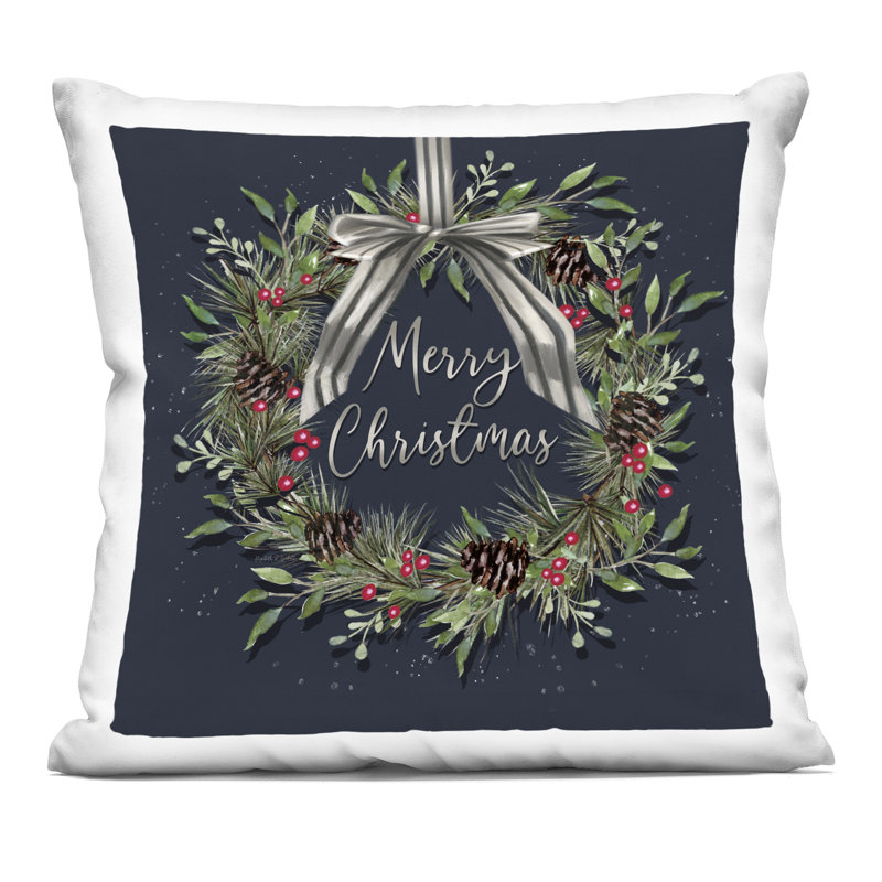 Coussin Festive, Noir, noir, noir, noir, Carré 18 po