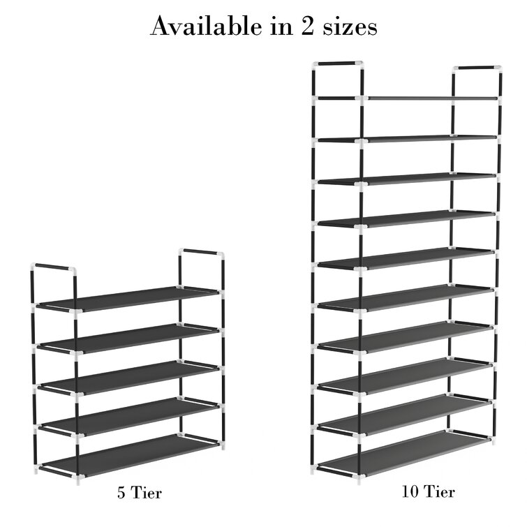 50 Pair 10 Tier Shoe Rack