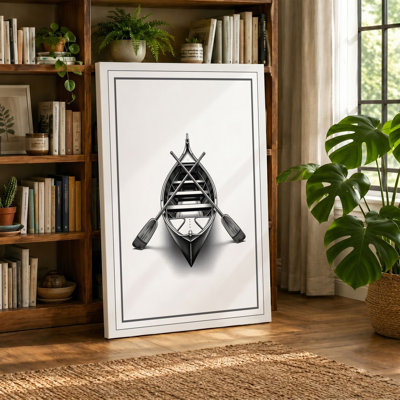 Architectural Rowboat Industrial 1 Piece Wrapped Canvas Wall Art