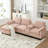L-Type Multifunctional Corduroy Sofa: 4-Seater Segmented Design With Cup Holder/USB Interface/Storage Box, Equipped With Movable Console+Ottoman Style Storage Space, Optimized For Apt.-810339764