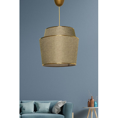 1 - Light Gold Shaded Pendant