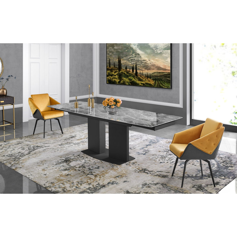 Fauteuil Scally Jess, Noir, Jaune