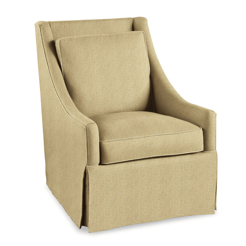 Teagan Upholstered Slipcovered Armchair, Beige Sugar Performance; 0863-93