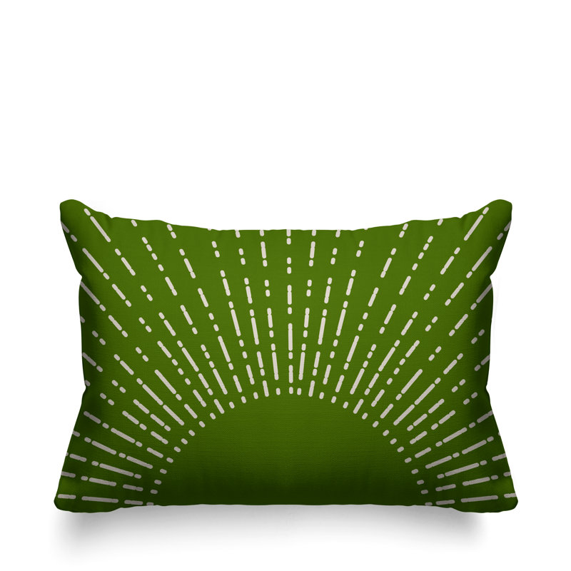 Coussin intérieur / extérieur Sunny Boho Starburst, Chartreuse