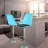 Claudia Adjustable Swivel Bar Stools, Kitchen Counter Height Barstools Dining Chairs with Footrest-88044351