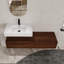 Meuble-lavabo mural de 60 po avec lavabo en résine, tiroir à fermeture en douceur et fixation flottante