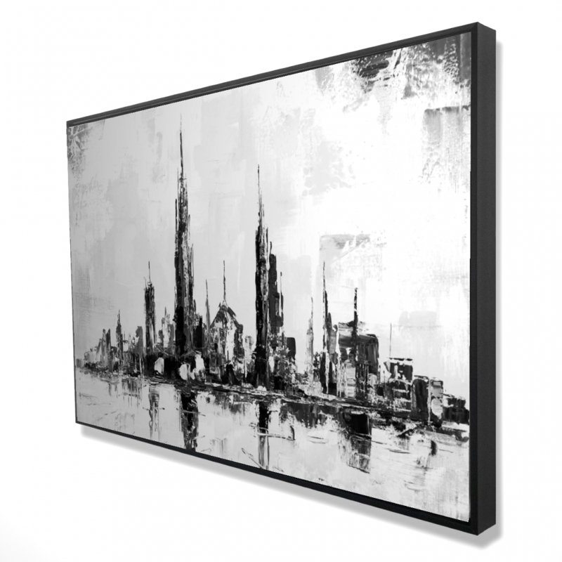 "Abstrait et texturé Mono City" sur toile