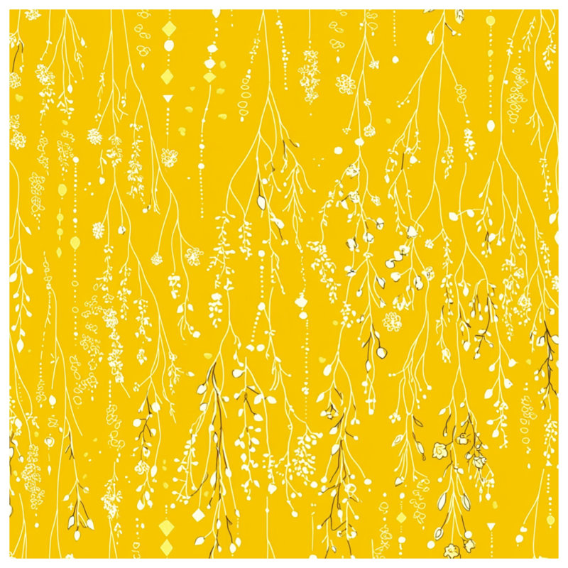 Floral Fleece Throw Blanket - Nature Throws for Sofas or Beds, 80" L x 60" W, Yellow Floral