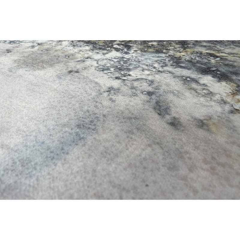 Tapis céladonite en polyester tissé à la machine, Rectangle 2 pi x 3 pi