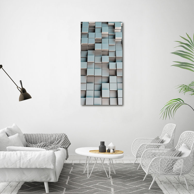 Wall Of Cubes - Wrapped Canvas Print