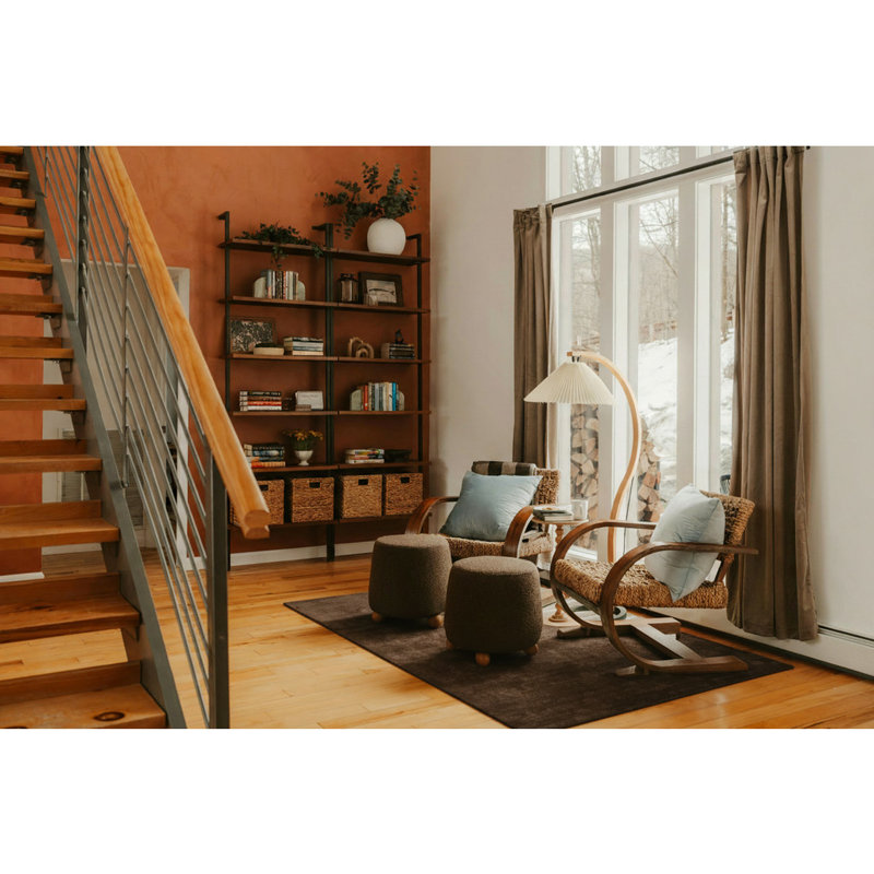Tomica Authentic Hand-Tufted Handmade Chocolate Brown Solid Color Wool & Polyester Area Rug, Rectangle 5'3" x 7'7"
