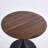 31.5"BLACK AND WALNUT Table Mid-Century Dining Table For 2-4 People With Round Mdf Table Top, Pedestal Dining Table, End Table Leisure Coffee Table