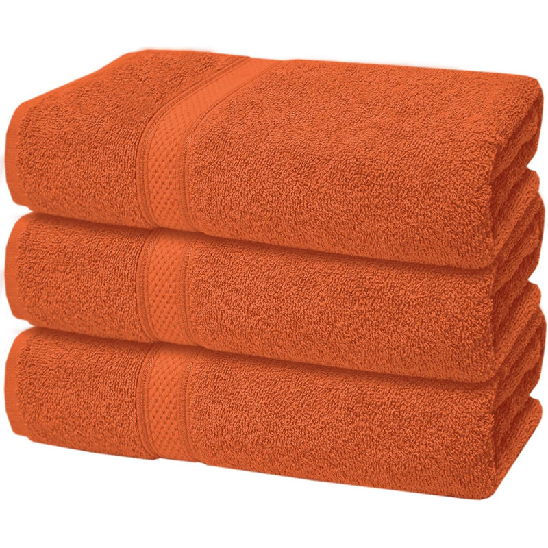 Nayelly Turkish Cotton Bath Towel, Orange