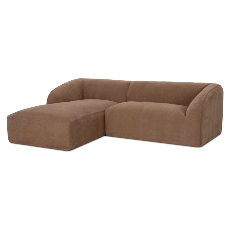 Wilde Modular Chaise Sectional, Latte Loft Canvas , Left Hand Facing, 29.9" H x 103.8" W x 76.3" D