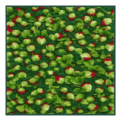 Washable Radish Sprouts Vegetables Area Rug