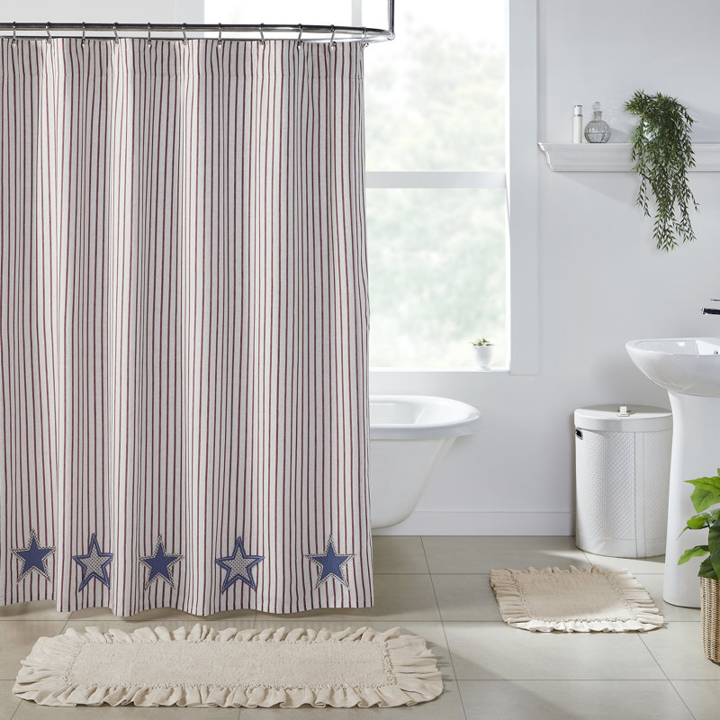 Rideau de douche simple à rayures Amdrew