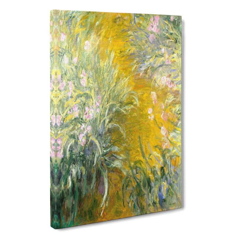 The Path Through the Irises by Claude Monet - Wrapped Canvas Painting Print, 60cm H x 40cm W x 3cm D