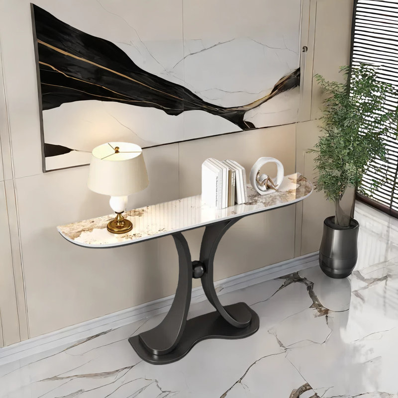 Cayley, 31.5" H x 59.1" W x 11.8" D, White, Black