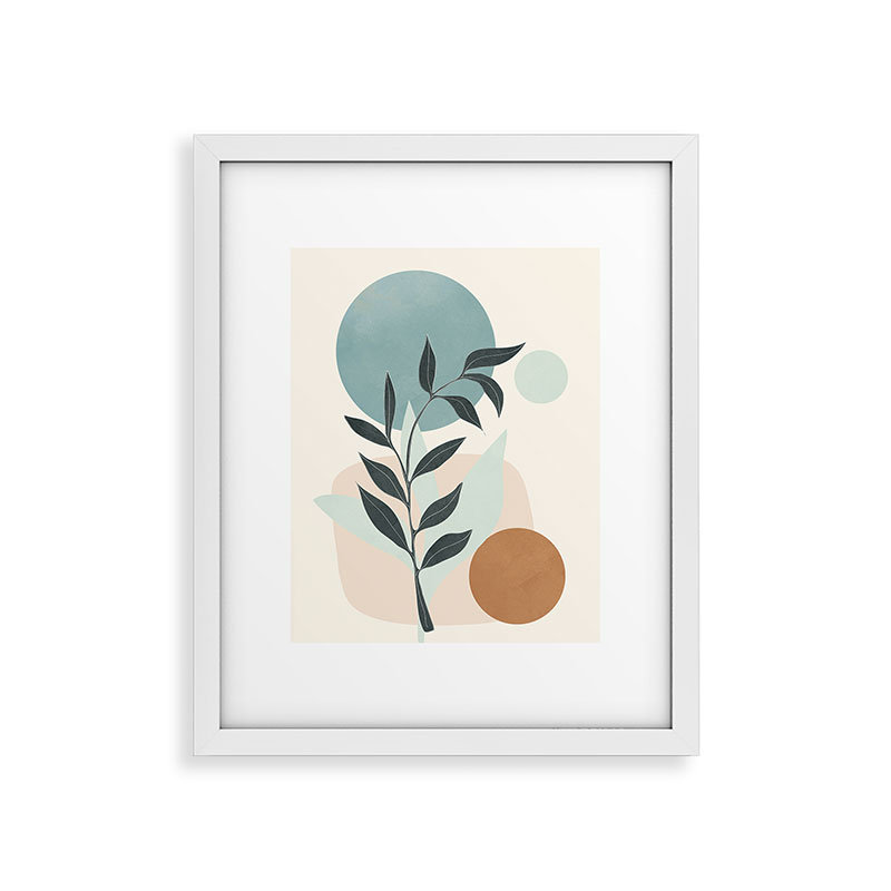 City Art Azzurro Shapes No53 Framed Art Print, Cadre blanc, H 36 po x l 24 po