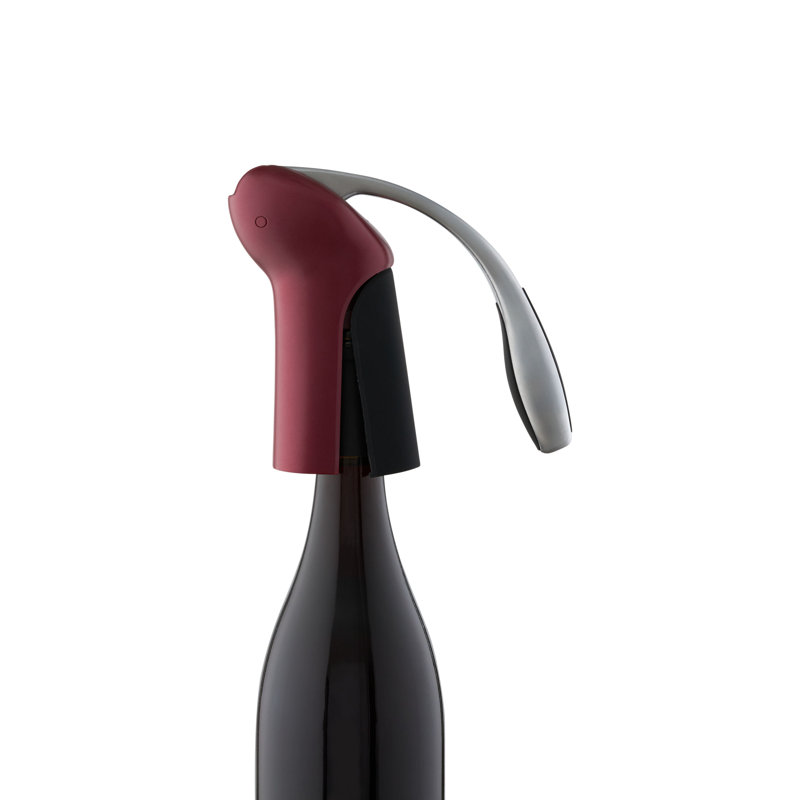 Rabbit Vertical Lever Corkscrew With Foil Cutter, Red