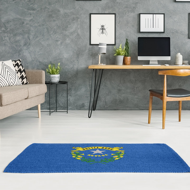 Tapis de la zone bleue de chenille nevada, Rectangle 3 pi x 5 pi