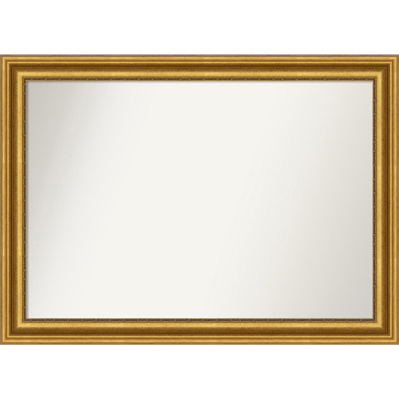 Miroir de salle de bain Jashawna, 34,75 po x 47,75 po, Doré