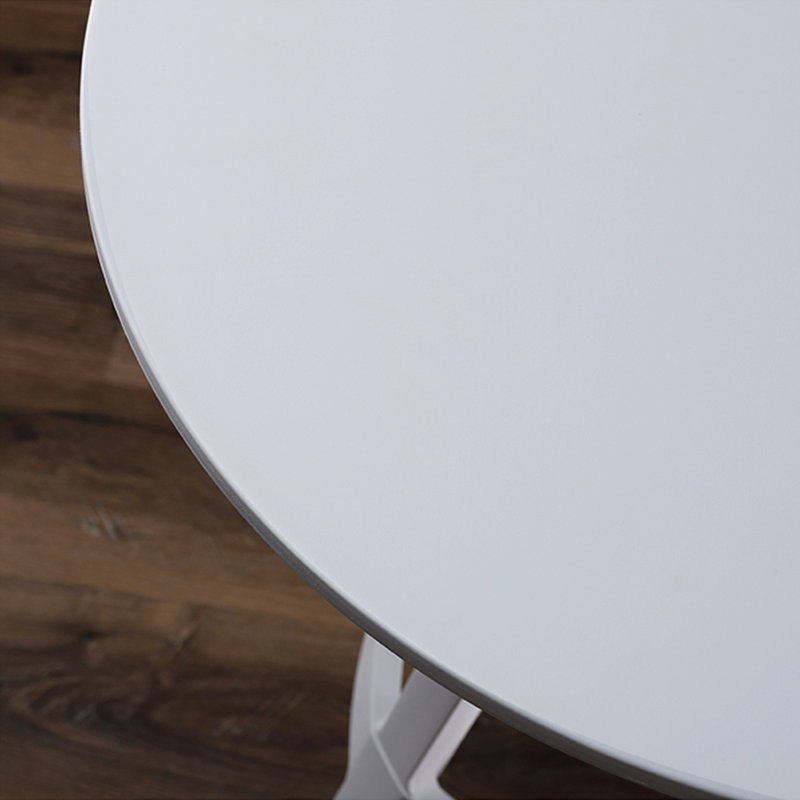 White Round Plastic Dining table, White