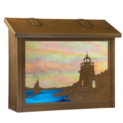 Coastal Cottage Brass Wall Mounted Mailbox