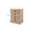 Light Oak 4-Drawer Wood Nightstand-367839724