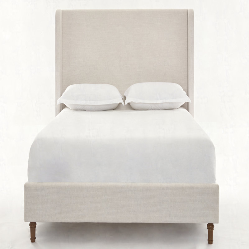 Grand lit tapissier Harper, Très grand, Ivory