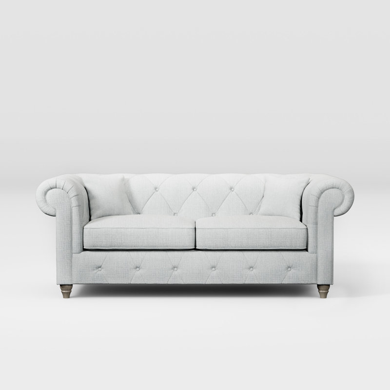 Ellrich 3 Seater Sofa, Light Blue, Washed Oak
